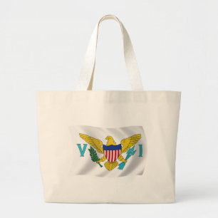 Amerikaanse Maagdeneilanden Vlag Boodschappentas Grote Tote Bag