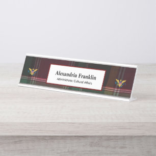 Amerikaanse Maagdeneilanden vlag Business Kantoor  Bureau Naambordje