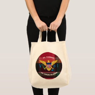 Amerikaanse Maagdeneilanden Vlag Madras St. Thomas Tote Bag