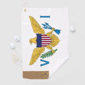 Amerikaanse Maagdeneilanden vlag monogram / golfha Golfhanddoek (Insitu)