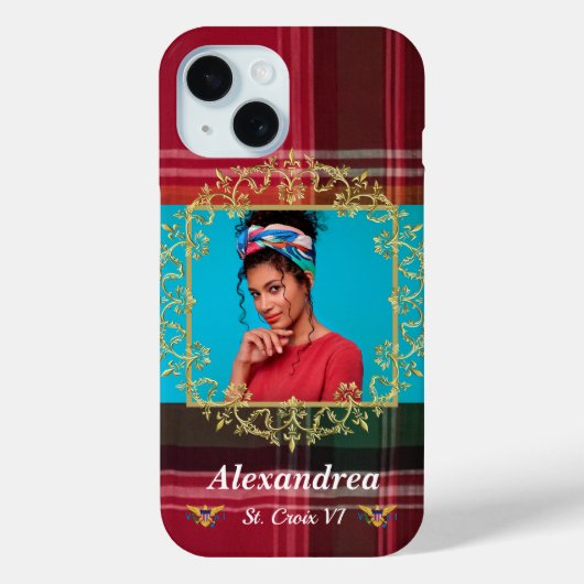 Amerikaanse Maagdeneilanden vlag St. Croix Madras Case-Mate iPhone Case (Achterkant)