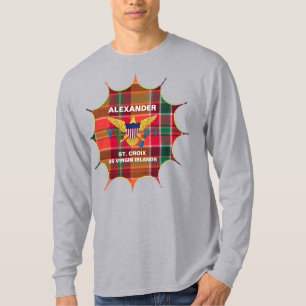 Amerikaanse Maagdeneilanden vlag St. Croix Madras  T-shirt