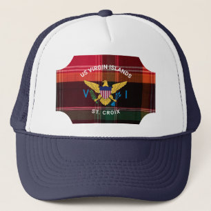 Amerikaanse Maagdeneilanden vlag St. Croix Madras Trucker Pet