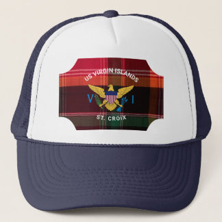 Amerikaanse Maagdeneilanden vlag St. Croix Madras  Trucker Pet