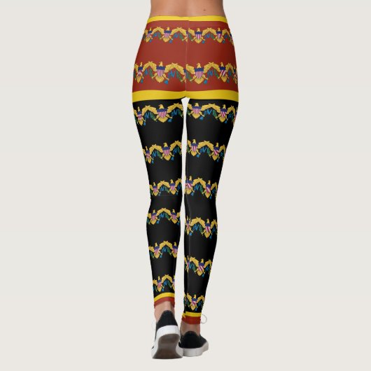 Amerikaanse Maagdeneilanden Vlag St. Croix St. Tho Leggings (Achterkant)