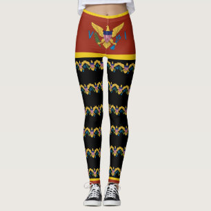 Amerikaanse Maagdeneilanden Vlag St. Croix St. Tho Leggings