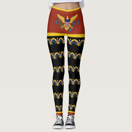 Amerikaanse Maagdeneilanden Vlag St. Croix St. Tho Leggings (Voorkant)