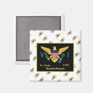 Amerikaanse Maagdeneilanden vlag St. Croix USVI Magneet
