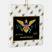 Amerikaanse Maagdeneilanden vlag St. Croix USVI pe Keramisch Ornament (Rechts)