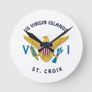 Amerikaanse Maagdeneilanden vlag St. Croix USVI Ronde Klok