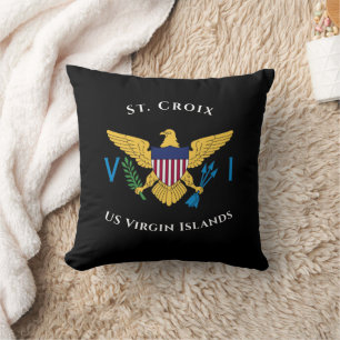 Amerikaanse Maagdeneilanden vlag St. Croix USVI tr Kussen