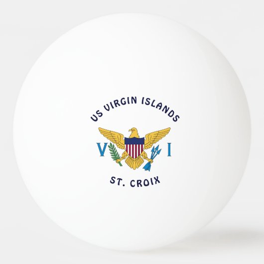 Amerikaanse Maagdeneilanden vlag St. Croix USVI tr Pingpongballen (Voorkant)