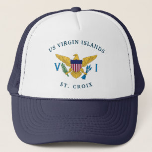 Amerikaanse Maagdeneilanden vlag St. Croix USVI tr Trucker Pet