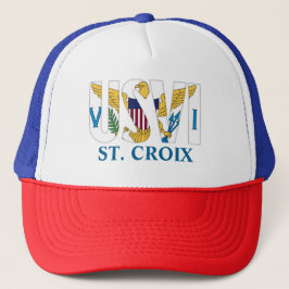 Amerikaanse Maagdeneilanden vlag St. Croix USVI Trucker Pet