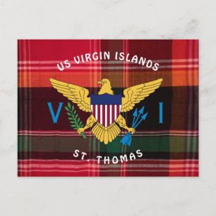 Amerikaanse Maagdeneilanden vlag St. Thomas USVI M Briefkaart