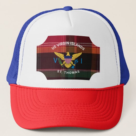 Amerikaanse Maagdeneilanden vlag St. Thomas USVI M Trucker Pet (Voorkant)
