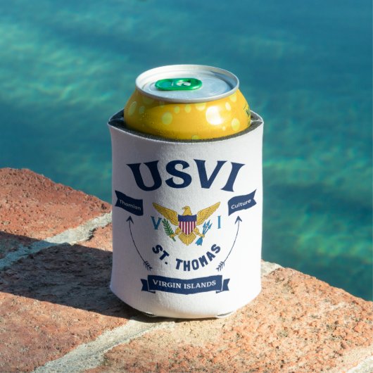 Amerikaanse Maagdeneilanden vlag St. Thomas USVI t Blikjeskoeler (Insitu Zwembad)