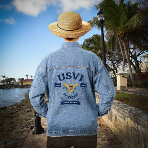 Amerikaanse Maagdeneilanden vlag St. Thomas USVI t Denim Jacket