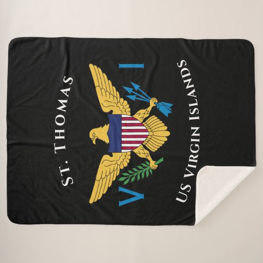 Amerikaanse Maagdeneilanden vlag St. Thomas USVI t Sherpa Deken (Voorkant (horizontaal))
