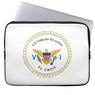 Amerikaanse Maagdeneilanden Vlag USVI St. Croix VI Laptop Sleeve