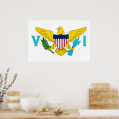 Amerikaanse Maagdeneilanden, vlag van de Verenigde Poster (Keuken)