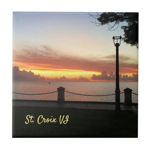 Amerikaanse Maagdeneilanden - Zonnetropisch Caribi Tegeltje (Voorkant)