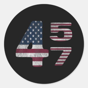 Amerikaanse maakte Trump Merchandise Flag Trump 45 Ronde Sticker