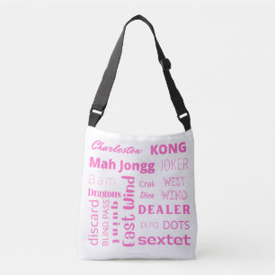 Amerikaanse Mah-Jongg Crossbody Bag in roze Tas