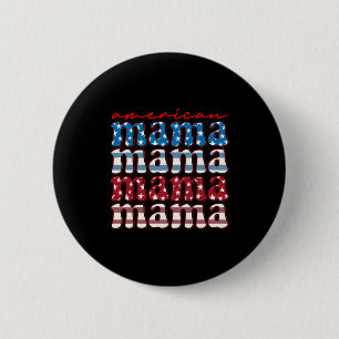 Amerikaanse mama bijpassende familie 4 juli Amerik Ronde Button 5,7 Cm