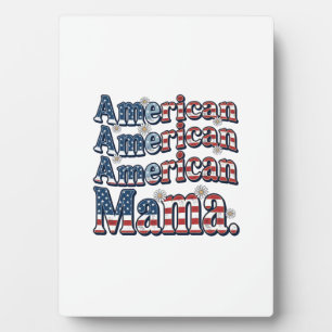 Amerikaanse Mama Patriottisch Vintage Gravure Shir Fotoplaat