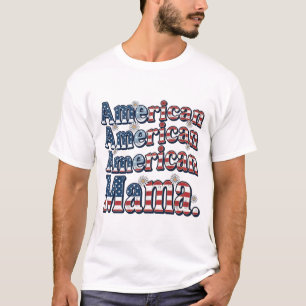 Amerikaanse Mama Patriottisch Vintage Gravure Shir T-shirt