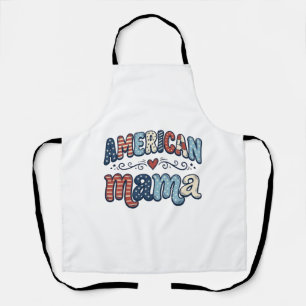 Amerikaanse Mama Patriottisch Vintage Shirt Ontwer Schort