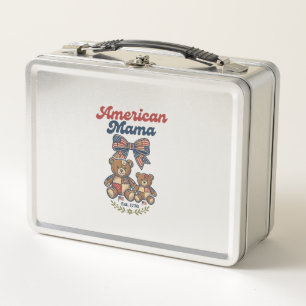 Amerikaanse Mama Patriottische Beer Patchwork Vect