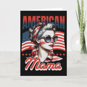 Amerikaanse Mama Patriottische Moeder 4 juli Ontwe Kaart