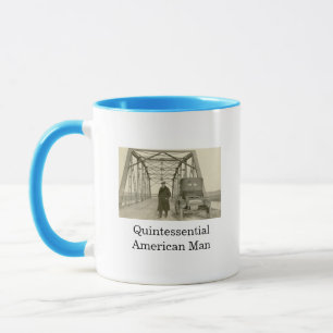 Amerikaanse Man Echte Foto Koffiemok Mok