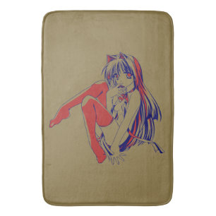 Amerikaanse Manga Neko Catgirl Kawaii Anime Badmat
