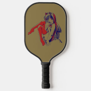 Amerikaanse Manga Neko Catgirl Kawaii Anime Pickleball Paddle