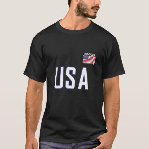 Amerikaanse Mannen voor Vlag Soccer Team Cool Futb T-shirt