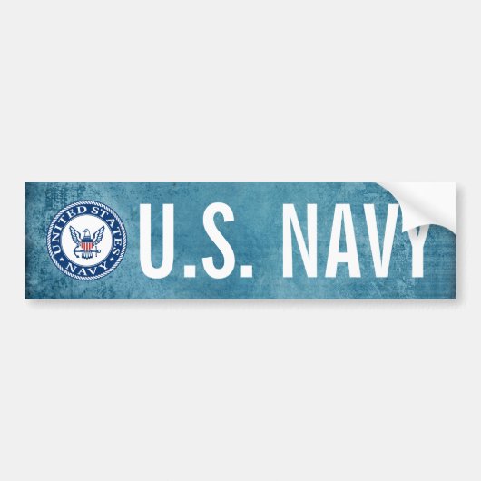 Amerikaanse marine | Alternatief Navy Emblem Bumpersticker (Voorkant)
