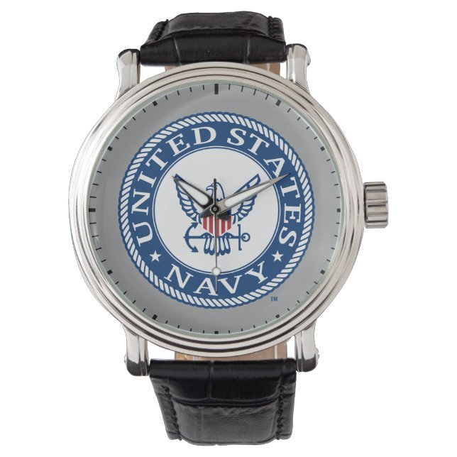 Amerikaanse marine | Alternatief Navy Emblem Horloge (Voorkant)