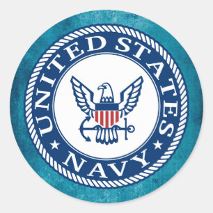 Amerikaanse marine   Alternatief Navy Emblem Ronde Sticker