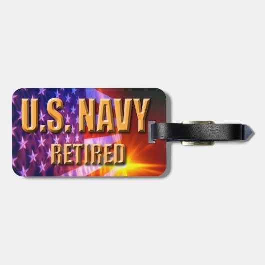 Amerikaanse marine in ruste Bagagelabel (Achterkant horizontaal)