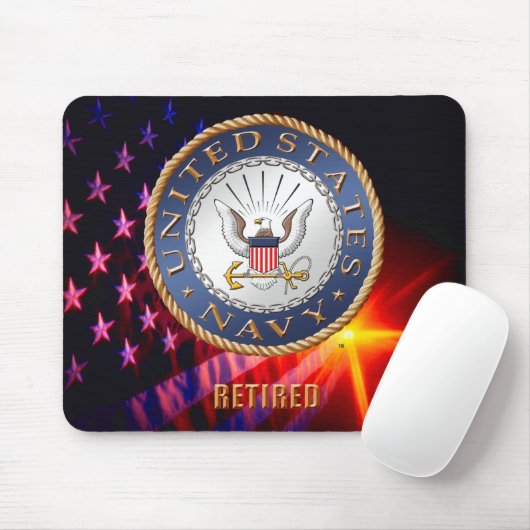 Amerikaanse marine in ruste Mousepad Muismat (Met muis)