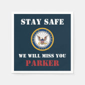 Amerikaanse marine | Marine Embleem | Afscheidsfee Servet (Voorkant)