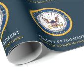 Amerikaanse marine | Marine Embleem | Gefeliciteer Cadeaupapier (Rol Hoek)