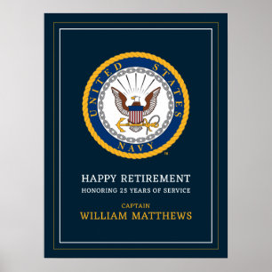 Amerikaanse marine   Marine Embleem   Gefeliciteer Poster