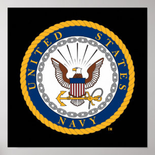 Amerikaanse marine   Navy Emblem Poster