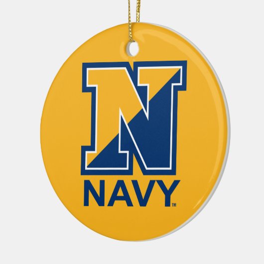 Amerikaanse marine | Navy Initiaal N Keramisch Ornament (Links)