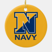 Amerikaanse marine | Navy Initiaal N Keramisch Ornament (Achterkant)