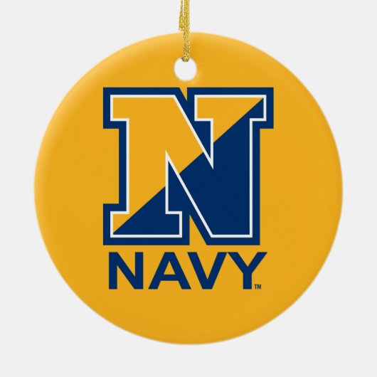 Amerikaanse marine | Navy Initiaal N Keramisch Ornament (Achterkant)